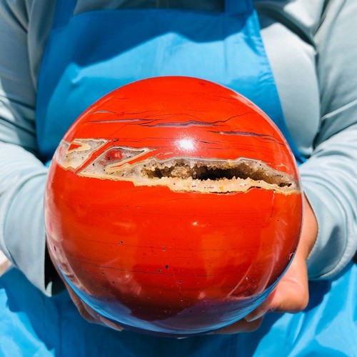 Sfera giada rossa naturale - di,