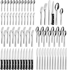 Set di Posate PER 12 Ospiti Completo Di  72 Pezzi,  In Acciao Inox