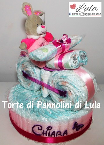 Torta pannolini moto - torta,