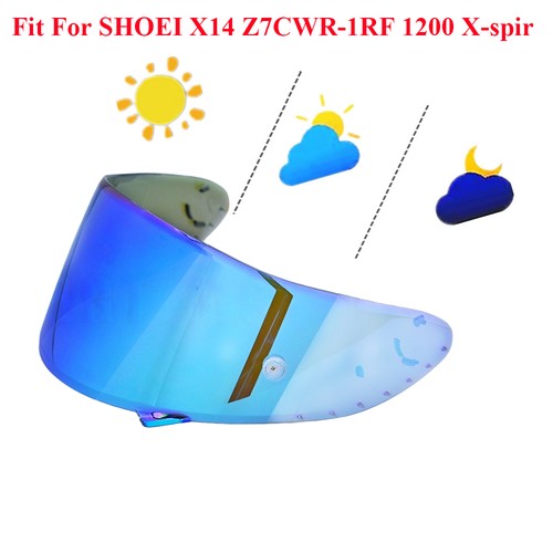 Visiera blu fotocromatica per