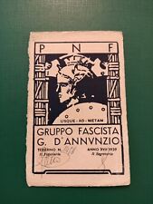Tessera PNF Gruppo Rionale Fascista Gabriele D' Annunzio Milano 1939 Rara