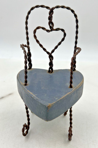 Sedia cuore legno vintage