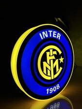 Inter Insegna targa luminosa INTER FC Milano calcio logo lighted led