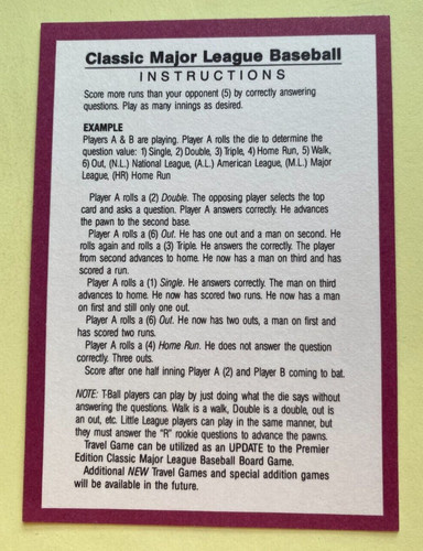 Carte baseball classiche - carte,