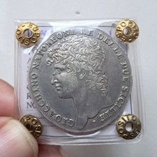 Moneta REGNO NAPOLI 2 SICILIE Gioacchino Murat Napoleone Piastra 12 Carlini 1810