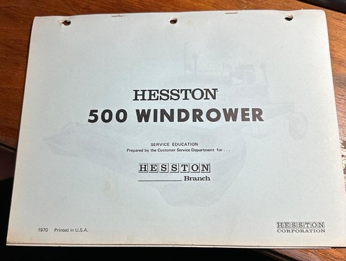 Hesston windrower 500 - hesston,