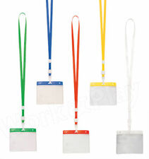 PORTA BADGE CARTELLINO TESSERA UFFICIO AZIENDA LAVORO PORTATESSERINO CON LACCIO