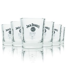 6 bicchieri da whisky Jack Daniels nuovi imballo originale cocktail Jacky impilabili corti