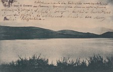 CARTOLINA DI FROSINONE ,FIUGGI - LAGO DI CANTERNO  viaggiata 1932