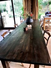 Tavolo da pranzo artigianale realizzato interamente a mano 300x80x80 per 10 pax 