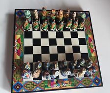 PERU: Piccolo Gioco Degli Scacchi / Scacchi, Fatto A Mano In Legno, NUOVO!