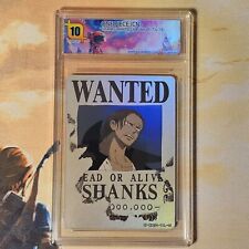 Gradata 10 - One Piece (Cn) Tcg Shanks Wanted Poster - Psa Bgs Graad