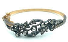 Bellissimo Braccialetto IN Oro 18 Carati - Bangle Antico Diamanti 0,70 CT -