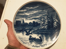 PIATTO NATALE 1977 FILO ORO MADE IN GDR MARCHIO CHE NON CONOSCO ESEMPLARE 1 DI