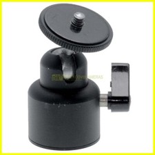 Testa a sfera per treppiede innesto standard 1/4". Altezza 6,5 cm diametro 4 cm