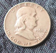 MEZZO DOLLARO STATI UNITI D'AMERICA - FRANKLIN  1951 Argento - nr. 628