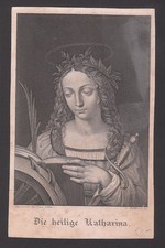 Santa Caterina - Antica immagine devozionale immagine sacra - D140