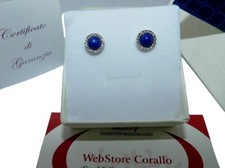 Orecchini in Lapislazzuli e Argento 925 da Donna di pietre zirconi con Oro placc