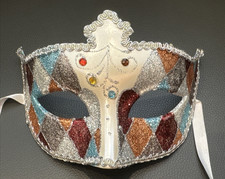 Arlecchino Maschera Veneziana Martedì Grasso Maschera Occhi