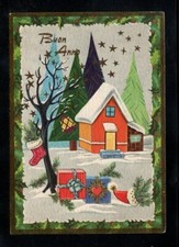 Cartolina Buon Anno Casa nel Bosco Doni ZA294