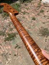 AAAAA Collo Chitarra Basso Jazz Acciaio Inox 21 Frets Fiamma Arrosto Acero Fretless