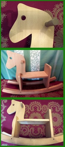 Cavallo dondolo legno anni - legno,