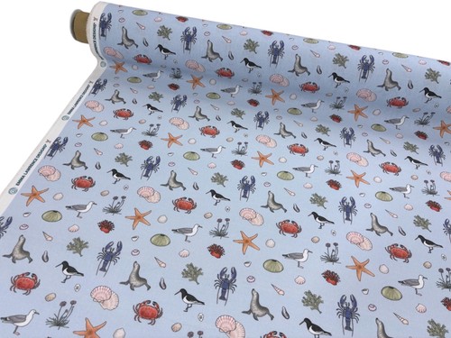 Sea creature panama curtain - sea,