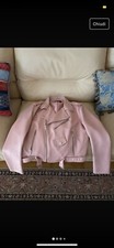 ZARA GIACCA BIKER ECOPELLE ROSA 