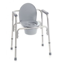 Sedia Comoda WC Multifunzione 4 in 1 per anziani e disabili Rialzo WC Moretti
