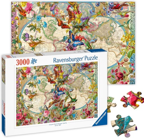 Mappamondo flora fauna - e,