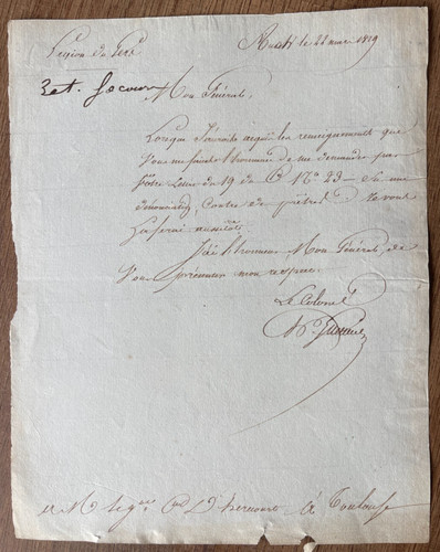 Legione del gers - legione, 1829
