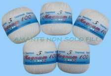 500 gr. FILO DI SCOZIA N°5 BIANCO COTONE SPECIALE PER UNCINETTO 