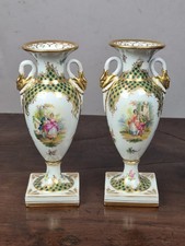 ANTICA COPPIA DI VASI CARL THIEME SEC.XIX