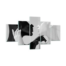 Quadro su Vetro 125x70cm Nero