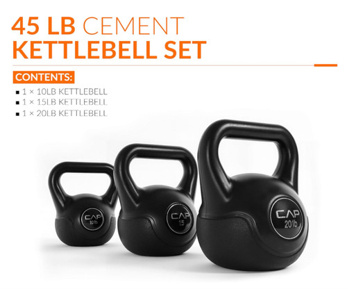 Set kettlebell cemento 45 - set,