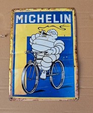 INSEGNA TARGA TABELLA  MICHELIN BIBENDUM RUOTECLASSICHE  IN METALLO