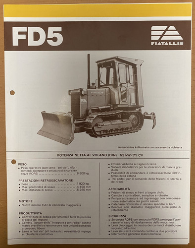 Brochure fiat allis fd5 1989 - allis,