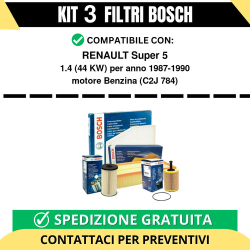 Kit bosch filtri tagliando - bosch,