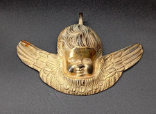 ANGELO ANTICO FREGIO IN BRONZO DORATO ANGELI ANTIQUE ANGEL CHIESA ARREDO SACRO