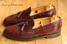 Scarpe mocassini Barker bordeaux pelle nappa brogue uomo UK 7,5 US 8,5