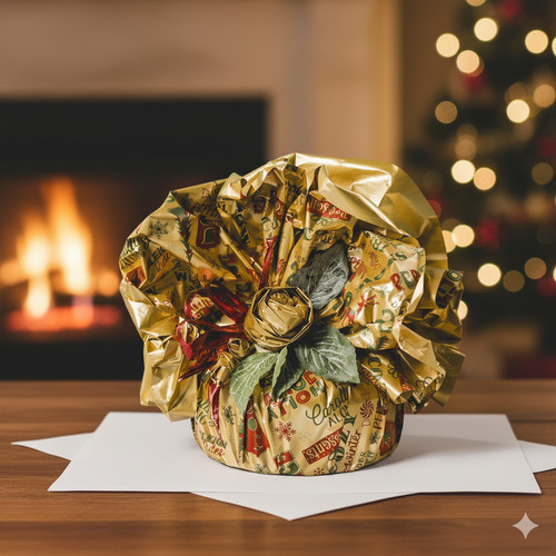 Maqa carta panettone - panettone, oro