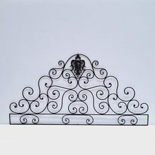 TESTIERA LETTO MATRIMONIALE FRANCESE in ferro battuto, fregio originale in ghisa