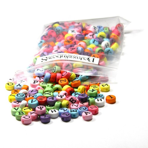 200 perline lettere - , acriliche