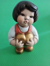 Thun tini's bimba bambina unicef cuore oro salopette arancione bollino tondo 