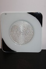 Coppia di piatti in vetro