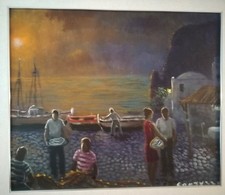Eliano fantuzzi olio tela - eliano, su