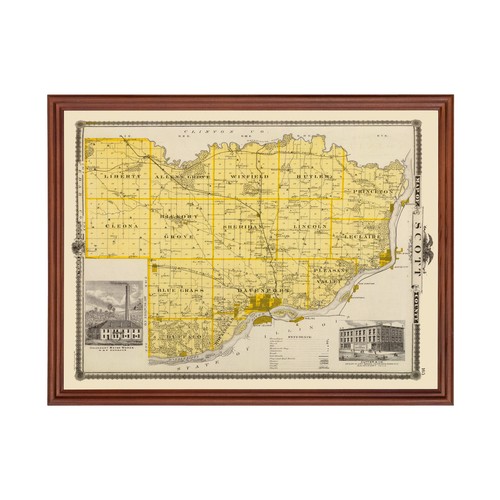 Vecchia mappa della contea - , di