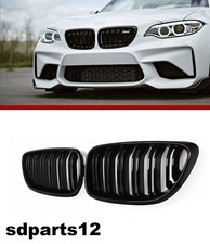 Per BMW Serie 2 F22 F23 F24 F27 12-18 Coppia Griglia Calandra Reni Nero Lucido