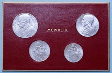 PIO XII SERIE ANNUALE SENZA ORO 1949 ANNO XI ROMA qFDC VATICANO ALLUMINIO SET