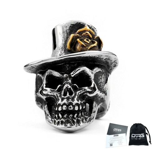 Anello uomo teschio acciaio - anello,
